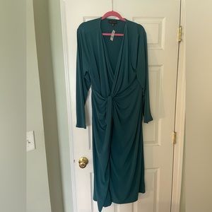 Lane Bryant long faux-wrap Dress